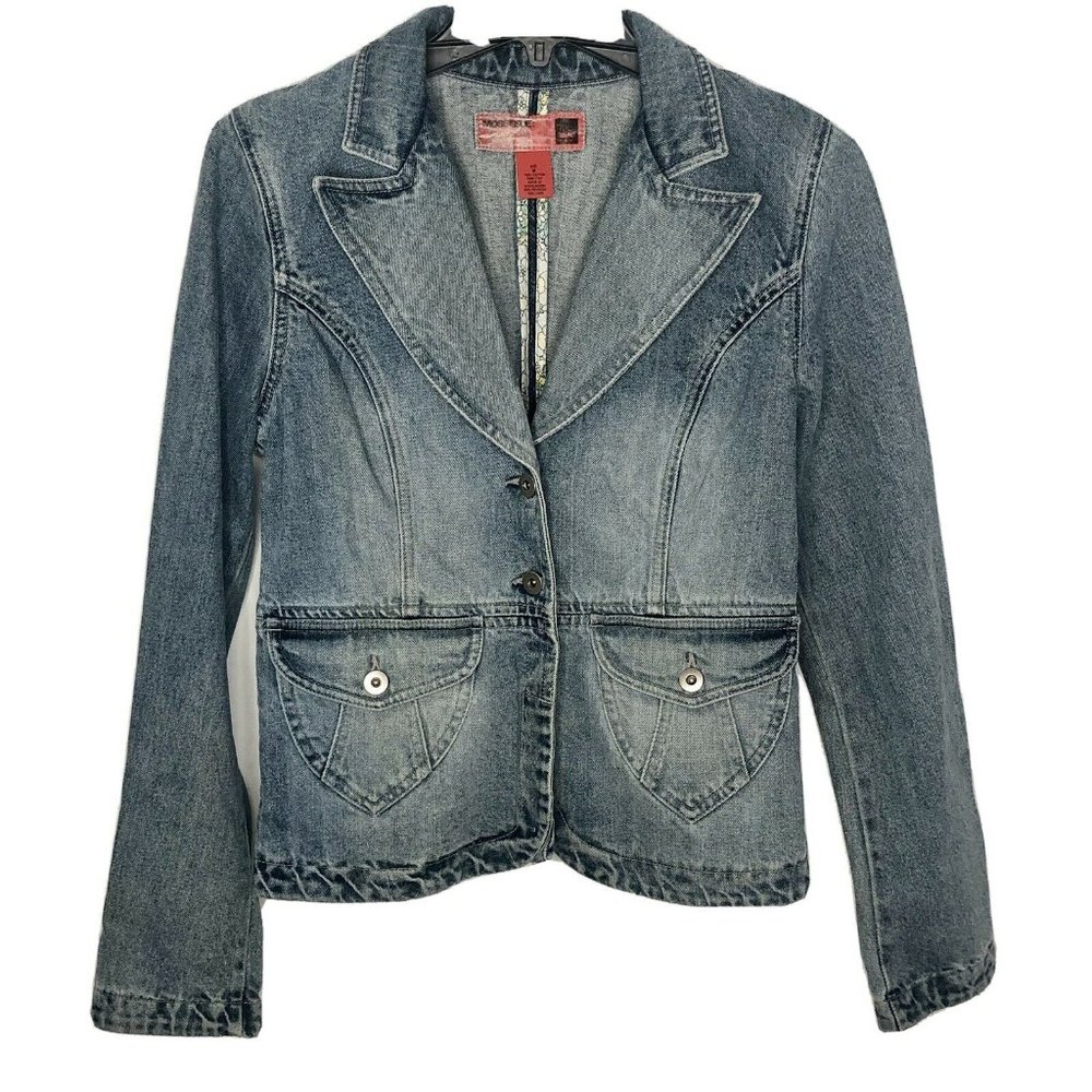 Mossimo Womens Denim  Distressed Jean Jacket M
